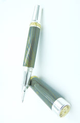 Cambridge Rollerball, Rhodium with barrels of M3 composite gun smoke and gold