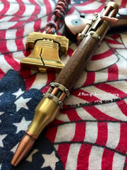 Steampunk Bolt Action, Ballpoint with Antique Brass and Copper and MI wood barrel