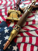 Steampunk Bolt Action, Ballpoint with Antique Brass and Copper and MI wood barrel