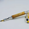 Broadwell Nouveau Rhodium & 22kt Gold Ftn. Pen with barrels from J. Rieger  Whiskey Brl. Staves