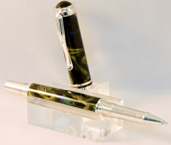 Jr. Retro Rollerball, Rhodium and Handmade Resin Abyss Body