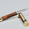 Jr. Emperor Rollerball with Amboyna Burl, finished With 22k Gold & Rhodium