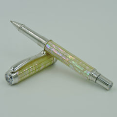 Venus Fountain Pen or Rollerball With Mother of Pearl from the Japanese Awabi Shell